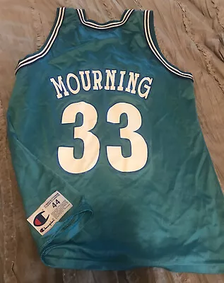 $39.99 • Buy ALONZO MOURNING Charlotte HORNETS Basketball CHAMPION Vintage Replica 44 Jersey