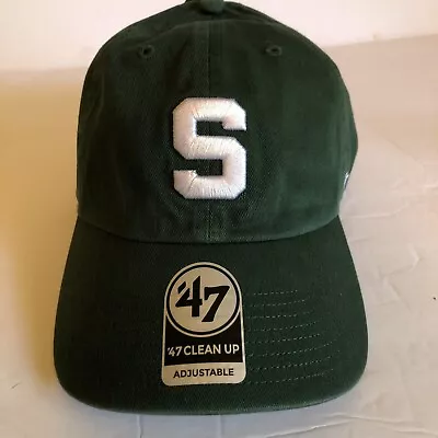 Michigan State Spartans Hat Cap Strap Back Green 47 Brand Green NCAA Adult O2 • $18