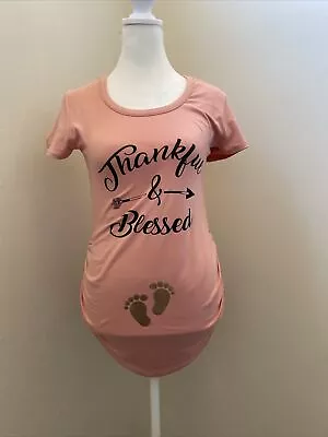 Maternity Pink Short  Sleeve Shirt Sz Small  • $5.99