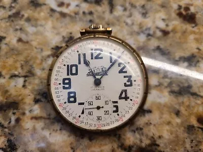 Incabloc Pocket Watch SWISS W 2nd Train Vintage Free Shipp • $100