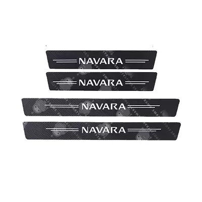 4 X Nissan Navara Door Plate Sill Scuff Anti Scratch Decal Sticker Protector • $24.95