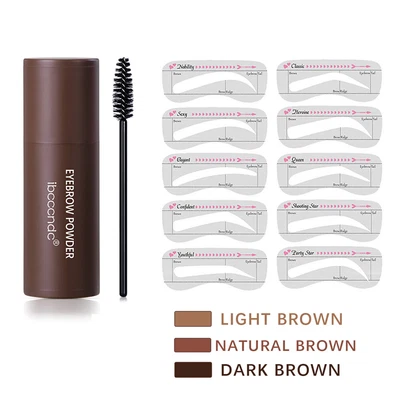 £4.55 • Buy Eyebrow Stamp Shaping Set Waterproof Brow Stencils Powder Kit Natrual Eye