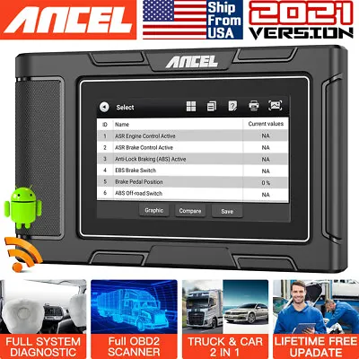 Heavy Duty Truck Scanner HD Diesel Full System Diagnostic Tool Fit For Kenworth • $349.59