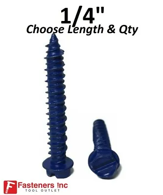 1/4  Hex Head Concrete Masonry Tapcon Anchor Screw (Choose Length & Qty) • £24.45