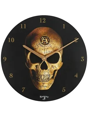 £13.74 • Buy Alchemy Wall Clock Omega Skull Black 34x34cm