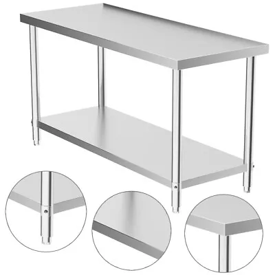 Stainless Steel Commercial Catering Table Work Bench Food Prep Kitchen Shelf UK • £229.95