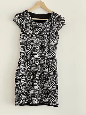 Backstage Womens Zebra Mini Dress Bodycon Stretch Good Used Condition (Size S) • $18