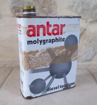 Vintage Huiles ANTAR Molygraphite Diesel Tourisme Oil Can Auto Old France #2 • $24.09