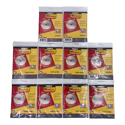 100 Count CD Pockets Clear Self-Adhesive CD Sleeves 5  X 5  CRD21845 • $44.59