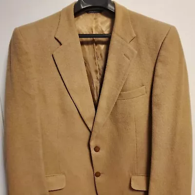 Vintage Burberrys 42R Mens Camel Hair Blazer Jacket Burberry Sports Coat • $39.99