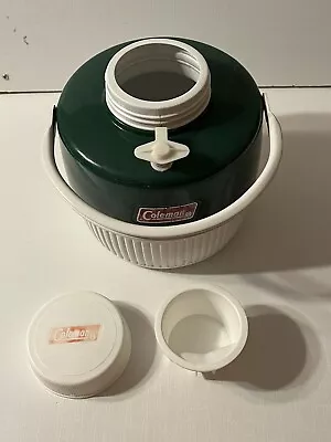 Vintage Coleman 1 Gallon Travel Camping Cooler/ Water Jug Drinking Spout & Cup • $14.99