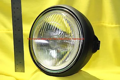 Motorcycle Head Light Yamaha DT250 Enduro 6in Black Back W 12Volt Bulb • $37