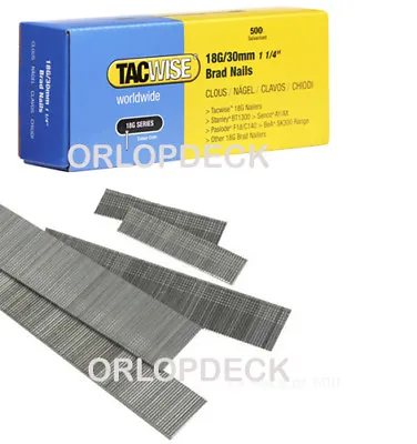 1000 Tacwise 'F' Type 30mm X 18 Gauge Brad Nails For Electric Stapler & Tack Gun • £5.99