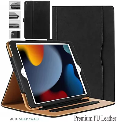 Leather Case For IPad 9th 8th 7 10.2  Generation Genuine Tan Magnetic Smart Case • £8.89