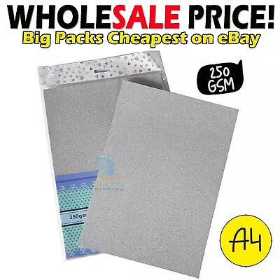 A4 Glitter Card Coloured Premium Quality Low Non Shed 250gsm Crafts Mixed  • £79.99