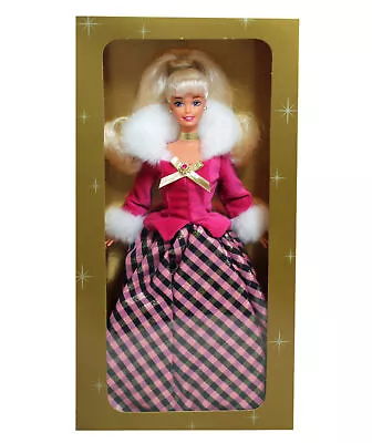 $36 • Buy 1996 Winter Rhapsody Barbie, NRFB, (16353) Damaged Box | Avon Exclusive