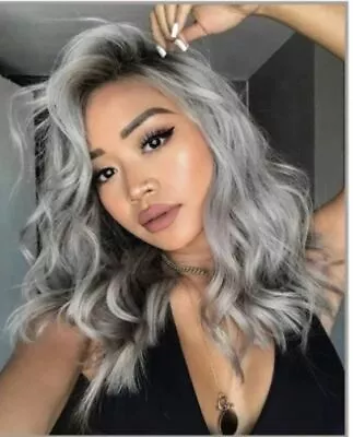 Black Root Gray Synthetic Wigs For Women Heat Resistant Cosplay Wigs Short Wigs • $14.99
