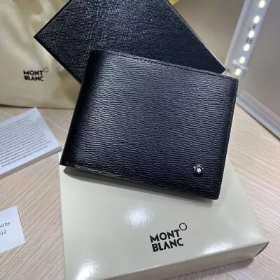 Montblanc U0114686 4810 Westside Leather Wallet 6CC - Black • $1.25