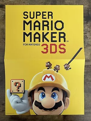Rare Mario Maker Nintendo 3ds Pre Order Exclusive Collectors Poster • $19.99