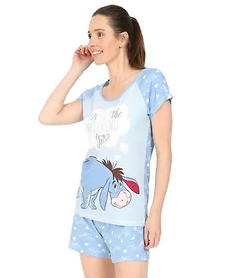 Womens Disney Eeyore Is It The Weekend Yet ? Short Ladies Pyjamas Pjs • £14.99