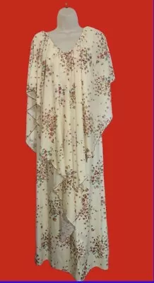 70s Vintage Flowy Boho Hippie Maxi Dress Plus Size 3X • $48