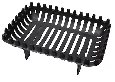 Open Fire Basket 15  Cast Iron Heavy Duty Grate Log Coal Wood • £22.99