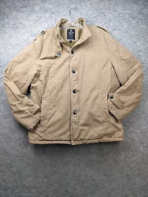 Wantdo Coat Mens XL Beige Canvas Fleece Lined Utility Chore Jacket • $34