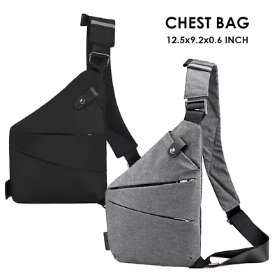 $13.50 • Buy Mens Sling Chest Shoulder Bag Anti Theft Pocket Portable Waterproof Travel Pack