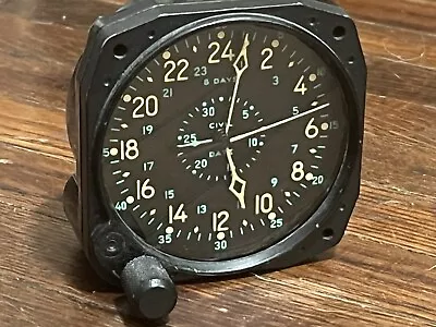 Aircraft Clock 8-day Civil Date Indicator US Navy Waltham WWII **Working** MINT • $495