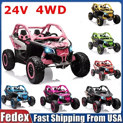 Can-Am Licensed 24V Kids Ride On Car UTV 4WD 800W RC All Terrain Tire Buggy Gift • $789.55