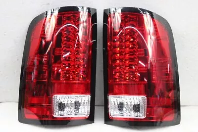 Fits 07-13 Sierra Pickup Truck Red Clear Full Led Tail Lights Lamps (left+right) • $94.99