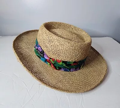 Vintage Panama Jack Original Mens Straw Hat Gambler Beach Tropical Hat Vacation • $29.99