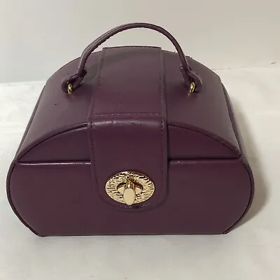 Tuscan Designs Travel Jewelry Case Purple With Handle And Mirror Hardshell • $17.99