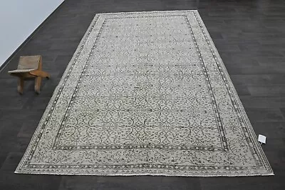 Oushak Turkish Vintage Rug 6x10 Kilim Rug Anatolian Handmade Boho Decor BEIGE • $280