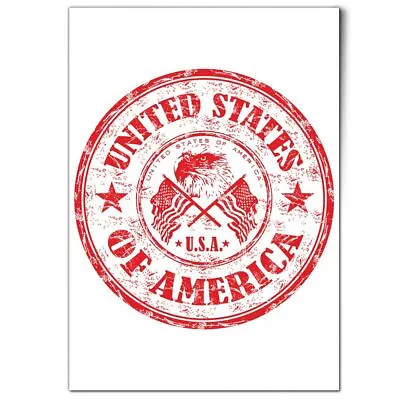 A1 - United States Of America Travel Stamp Poster 59.4x84.1cm180gsm Print #5386 • £10.99