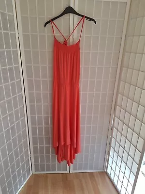  Gap  Coral Coloured Summer/beach Dress Size M Used See Description • £7