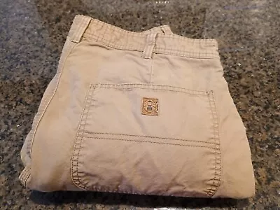 Mens Coleman Fleece Lined Carpenter Insulated Pants Khaki Size 32WX30L Stretch • $20