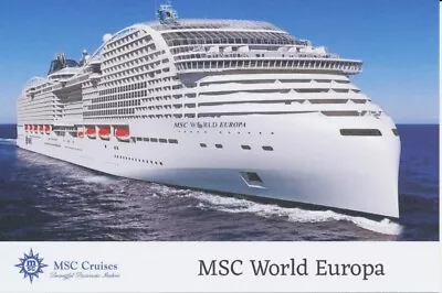 MSC World Europa - MSC Cruises. • $7.89