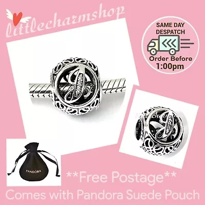 NEW Authentic Genuine PANDORA Vintage Letter J Openwork Charm - 791854CZ RETIRED • $55.70