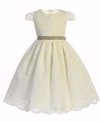 Exquisite Ivory Lace Flower Girl Party Pageant Dress Crayon Kids USA • $56.99