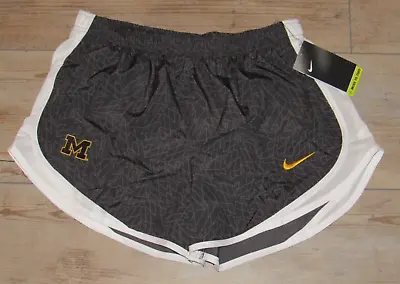 Nike Michigan Wolverines Tempo Running Exercise Lined Gray Shorts Women's Large • $25.49