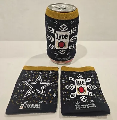 Lot Of 4 Dallas Cowboys Miller Lite Ugly Sweater Koozie Special Edition • $15