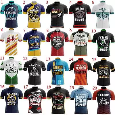 Funny Cycle Jersey Men's Bike Bicycle Jersey Novelty Cycling Shirt Reflective • $19.73