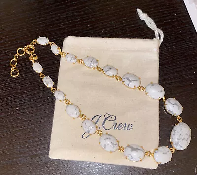 J Crew Statement Necklace NWT Gift AX365 Gold Stone $109 • $29.95