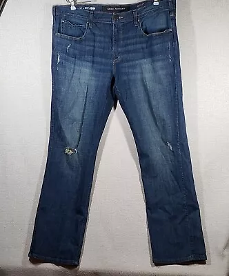 Marc Anthony Blue Denim Jeans Slim Fit 38 X 32 Distressed 99% Cotton • $19