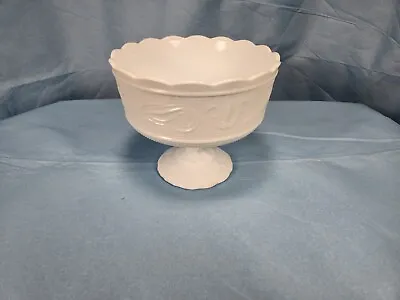  Brody Milk Glass Pedestal Footed Compote Candy Fruit Dish Serving  Bowl 6  Tall • $12
