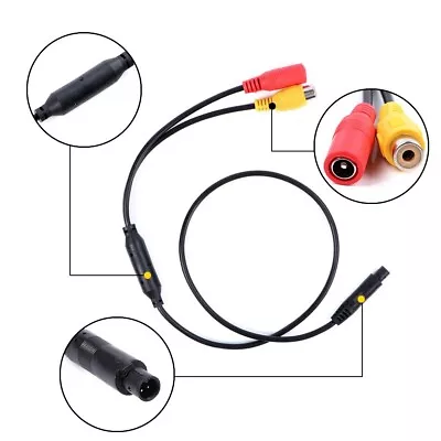 Car Reverse Camera Connector Cable With 4 Pin Male To RCA Female Adapter Useful • $12.50