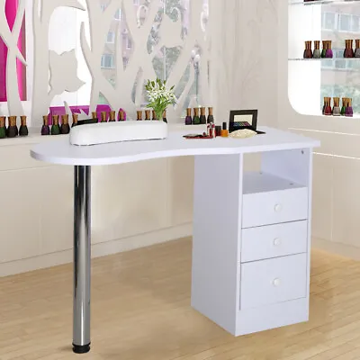 Manicure Nail Table Bar Art Salon Beauty Station Technician Storage Desk Drawers • £99.95