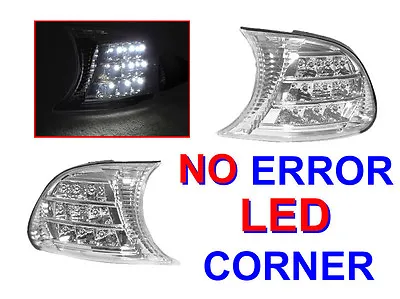 DEPO White LED Clear Clip-On Corner Signal Lights Pair For 2001 BMW E46 M3 • $91.74