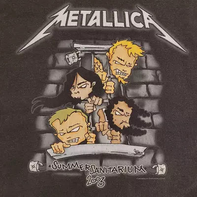 Vintage 2003 Metallica Summer Sanitarium Tour T-shirt • $16.99